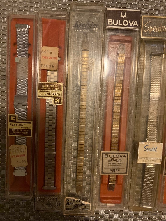 Vintage New Product 12 Watch Bands Bulova, Speidel, FlexOn agrohort