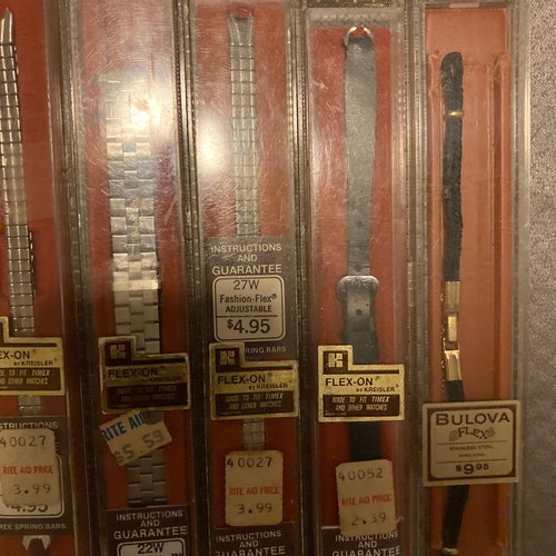 Vintage New Product 12 Watch Bands Bulova, Speidel, FlexOn agrohort