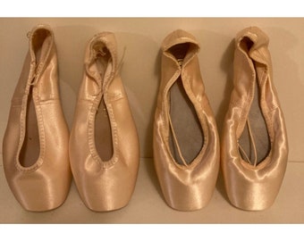 2 Pair Gaynor Minden and Block Ballet Pointe Shoes
