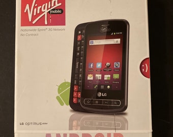 New LG Optimus Slider Virgin Mobile Smartphone 3G & Wi-Fi (No-Contract) Black