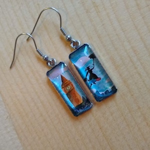 Mary Poppins Glass Earrings Whimsical Broadway Inspired Collection Great British Vogue Ideal Gift for an Artiste or Broadway Lover image 10