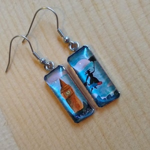 Mary Poppins Glass Earrings Whimsical Broadway Inspired Collection Great British Vogue Ideal Gift for an Artiste or Broadway Lover image 8