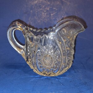 EAPG Hobstar Creamer, Antique, pattern not identified