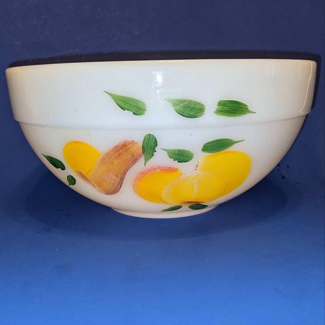 Fire King Fruit Pattern Mixing Bowl Etsy