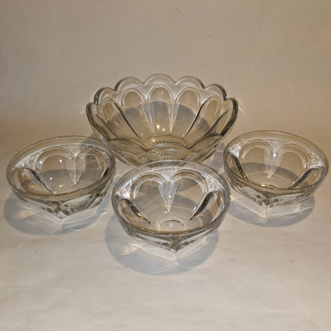 Nappy Bowl 7 Inch Colonial Clear and Scalloped Edge/paneled by Etsy