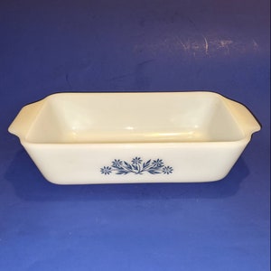 Anchor Hocking Loaf Pan, Rectangle Baking Dish, 1.5 quart capacity, Cornflower pattern