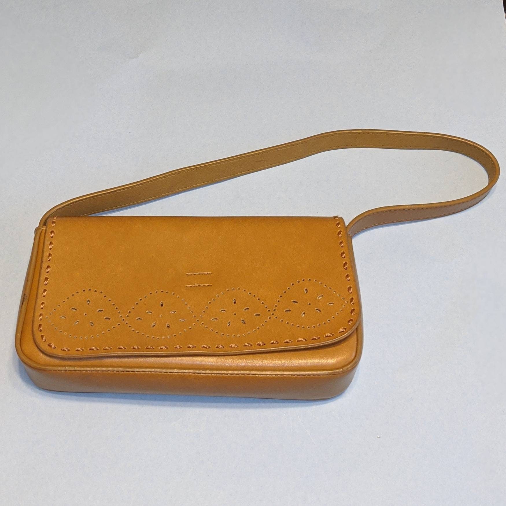 Vintage Mondani New York Leather Shoulder Bag Handbag Black Brown Two
