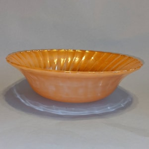 Anchor Hocking, Fire King, Peach Lusterware, Made in USA Serving Bowl