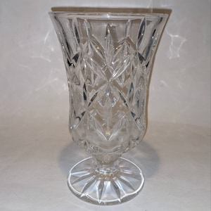 Cut Crystal Footed Vase, likely made in Germany