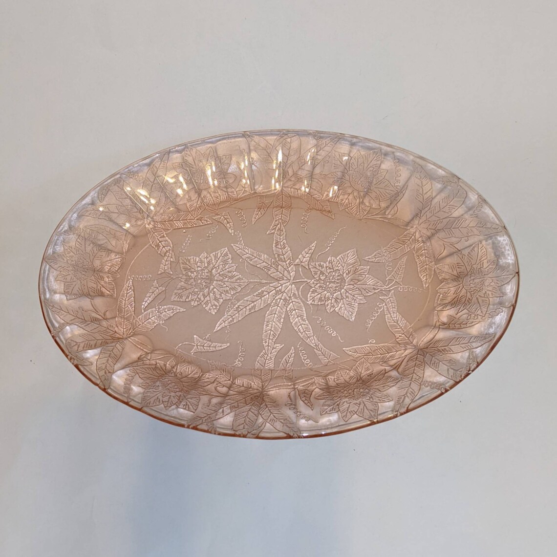 Glass Company Floral or Poinsettia Pattern Glass Etsy