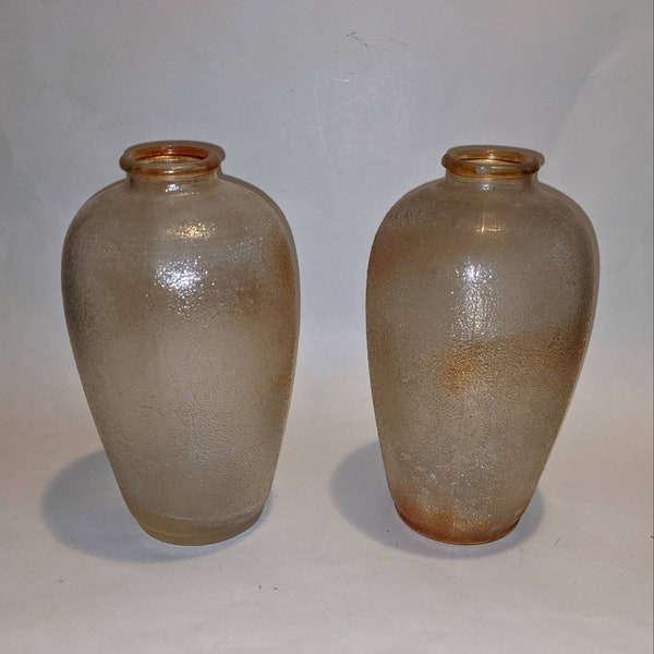 Amber Glass Vase & Frog Etsy