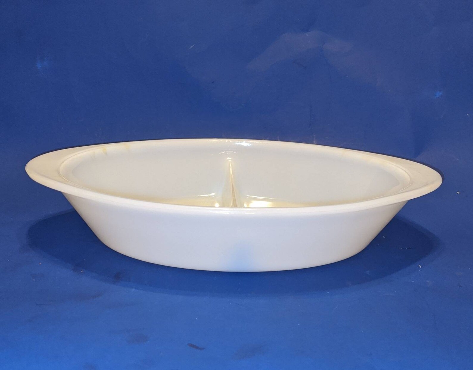 Glasbake Divided Casserole Dish J2352 by Mckee Glass Company Etsy