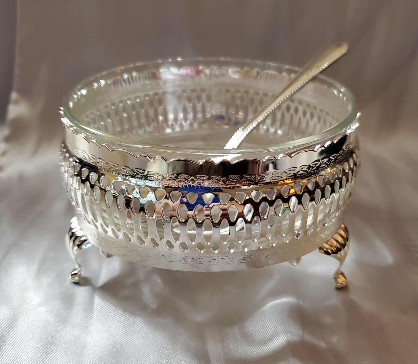 Vintage Queen Anne Sugar Bowl / Spoon set in original Etsy