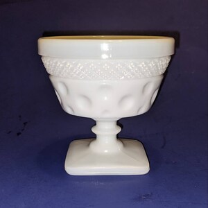 Champagne glass, Tall Sherbet, Opal Milk Glass, McGee Glass