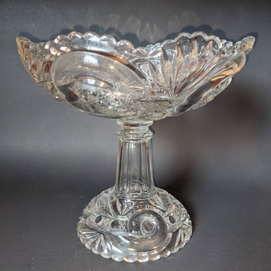 West Virginia Glass Company Footed Compote Pattern No. 213 Etsy