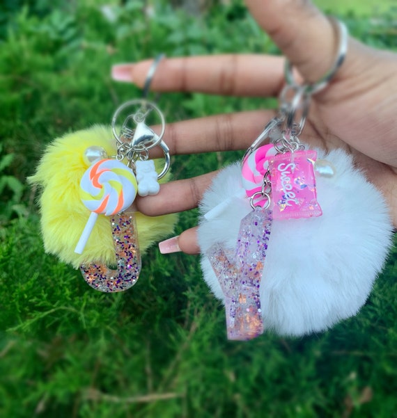 Resin Keychain Initial Keychains Music Keychains Lipgloss