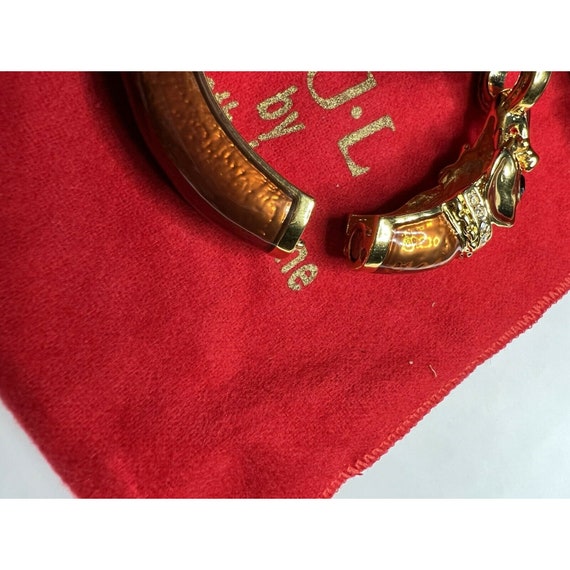 Kenneth Jay Lane signed elephant clamper bracelet - image 9