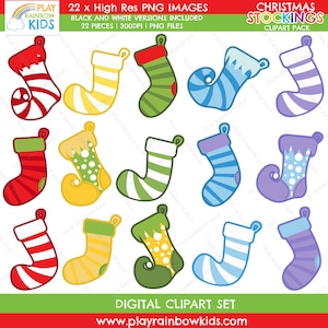 Christmas Stocking Illustration, Christmas Stocking Clipart, Christmas Clipart