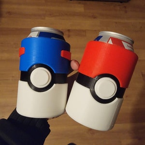 Pokeball blikje beker 12oz | Grote balblikhouder | Geïsoleerde drank | 3D afgedrukt