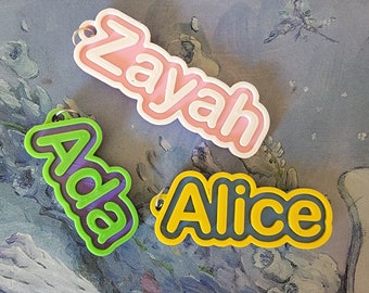 Chaveiros com nome personalizado impresso em 3D