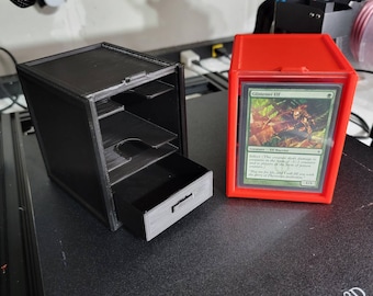 Caixa de plataforma do carregador superior impressa em 3D | Padrão Pioneiro Moderno MTG | Magia a Reunião | Pokémon