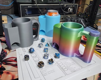 Dice Tower Can Cup 3d Printed Insulated Drink Holder Tabletop Gaming RPG Gamer Accessories