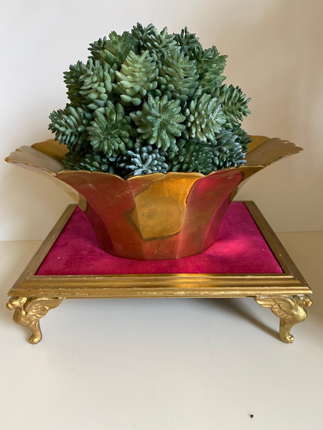 Vintage Brass Lotus Bowl Vintage Brass Bowl Brass Decor Etsy