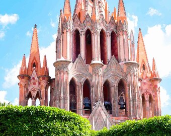 San Miguel de Allende, Parroquia de San Miguel Arcángel, Mexico, Travel Photography, Wall Art, Wall Decor, Photography Print