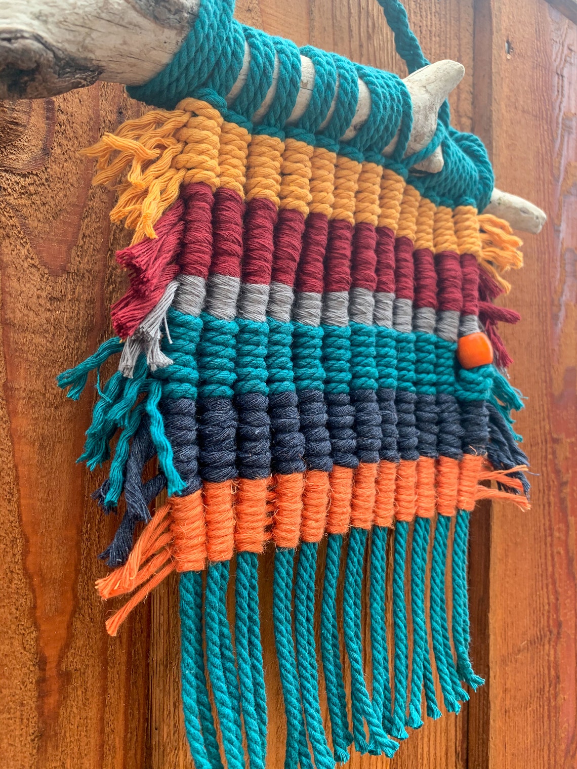 Small Multicolor Macrame Wall Hanging Etsy