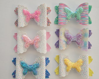 Butterfly shaker hair bow