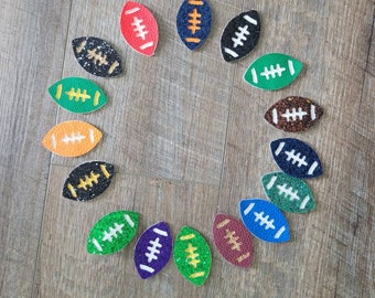 Customizable Glitter Football Hair Clip, Bow, or Headband