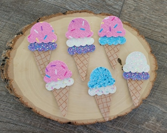 Ice Cream Hair Clip or Headband, Birthday Accessory