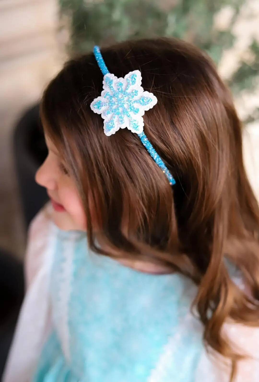 Snowflake Hair Accessory, Snowflake Snap Clip, Snowflake Headband ...