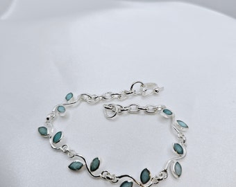 Stone Bracelet Bracelets Silver.950, Gift for Woman, Etsy Gift, Peruvian Gifts, Handcrafted, Best Seller, Unique,Fashion, Style Peru.