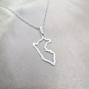 Perú-kaarthanger en ketting zilver.950, Peru-kaarthanger, handgemaakt, Peruaanse geschenken.