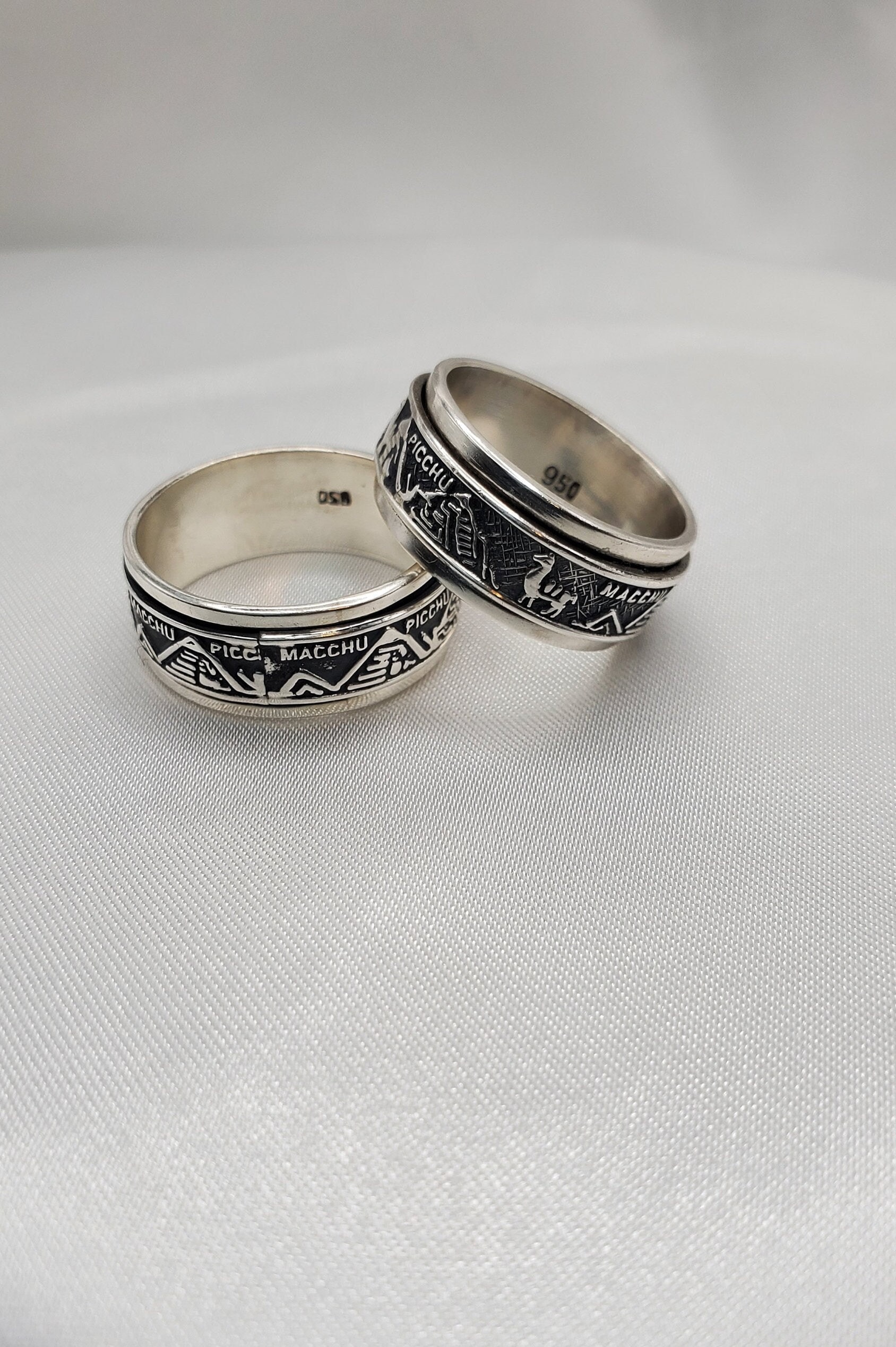 Anillos Antiestres Plata Tiga Puluh Satu, Hecho a Mano