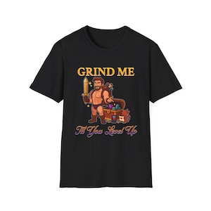 Grind Me Shirt - Funny Gaymer T-Shirt for LGBTQ+ Men - Queer Grindr-Inspired Gaming Tee - Flirty Pride Apparel - Gay Nerd Gift