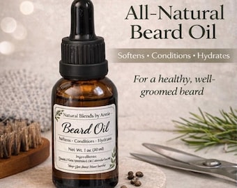 All-Natural Beard Oil: Softens, Conditions, Hydrates for Healthy Beard
