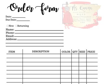 printable order form etsy ireland