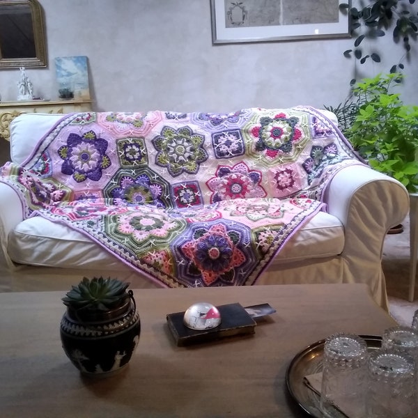 Couverture crochet Patchwork: tutoriel par Lidia Crochet Tricot