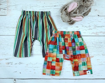 Adorably Hip Baby Harem Pants - 0 to 3 months, 100% Cotton, Handcrafted