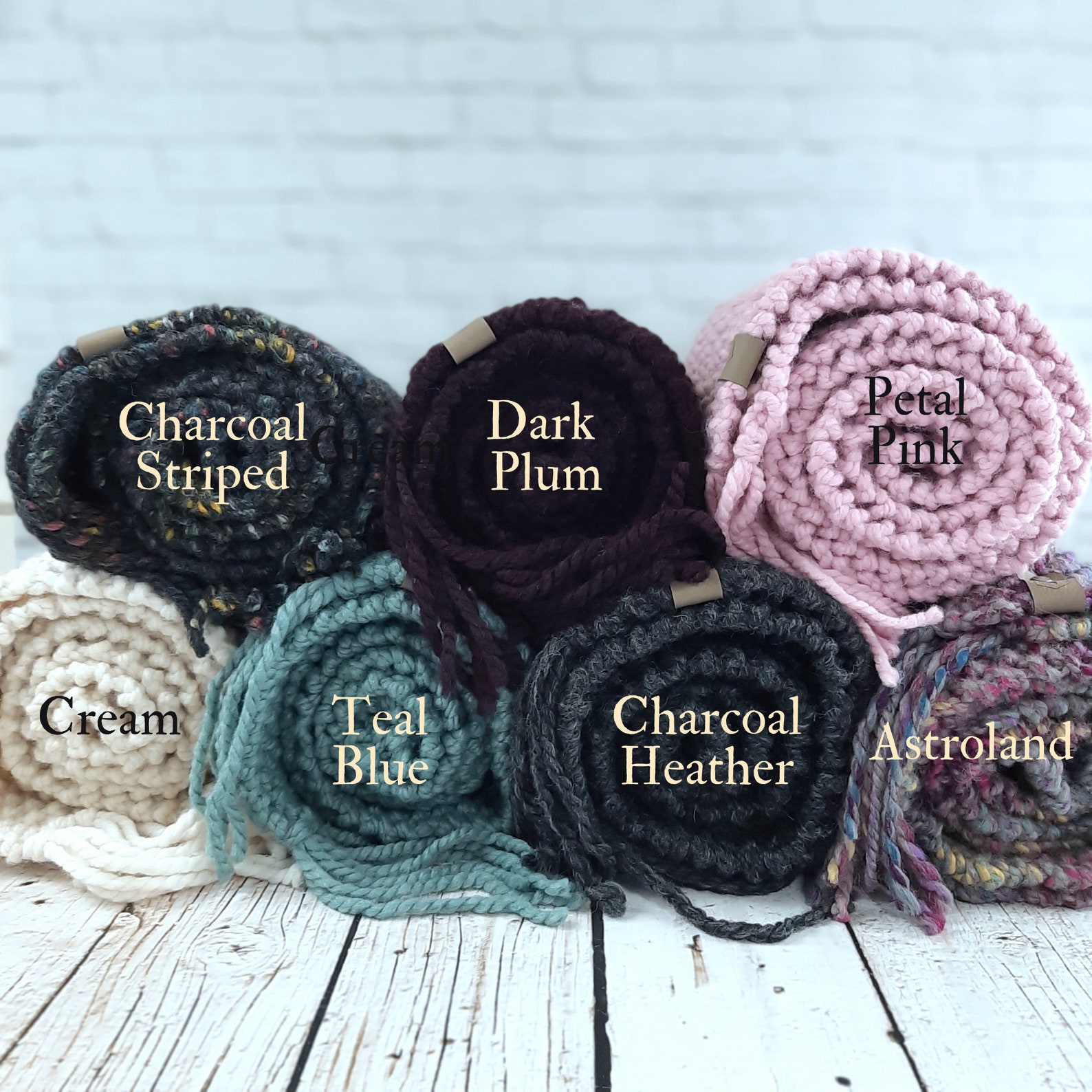 Chunky Hand Knit Wool Blend Winter Scarf - Unisex, Extra Long ...