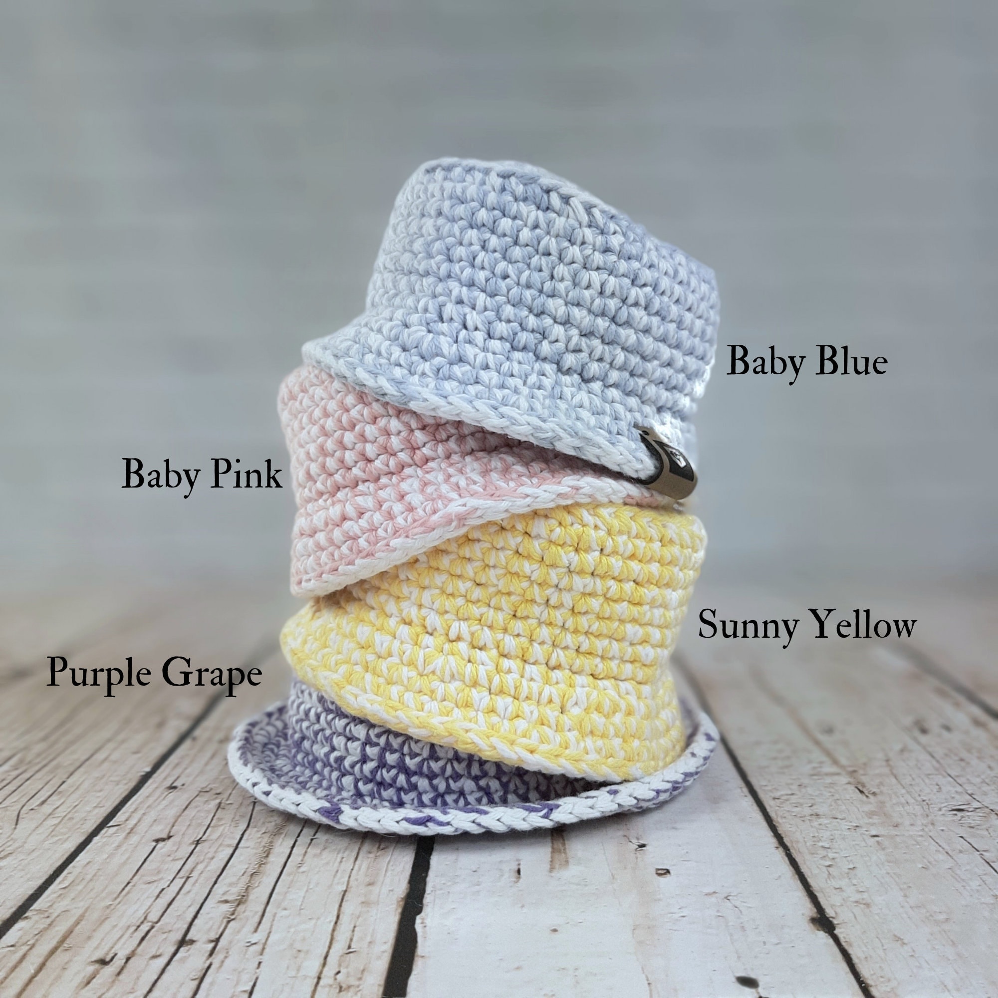 Crochet Baby Cotton Bucket Hat Size 0 to 3 Months Etsy
