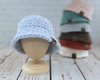Handcrafted 100% Lux Cotton Crochet Baby and Child Bucket Hat: Soft Sun Protection