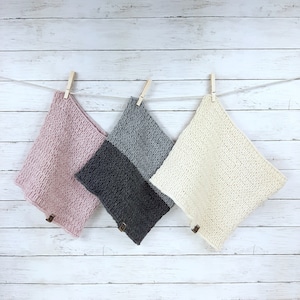 Handcrafted Knit Textured Winter Cowl Snood Neck Warmer- Acrylic Wool Blend - Grey Pink Cream