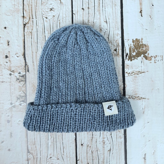 Alpaca Blend Knit Winter Hat - Blue, Handcrafted - Etsy display picture 1