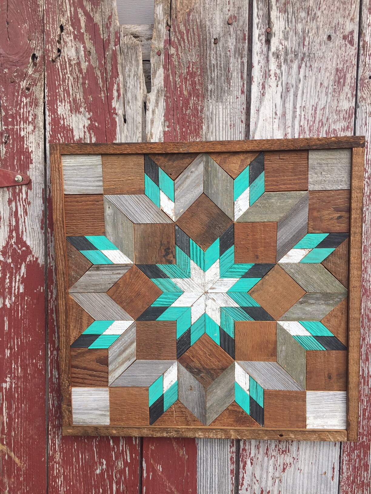 Ls Amish Barn Quilt Wood Plaque Large Square Painted Barn Quilts | My