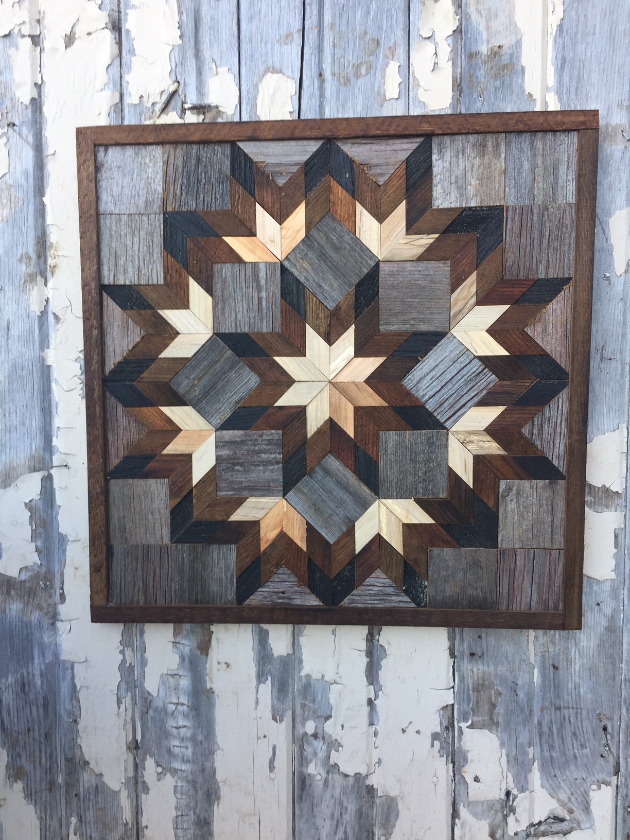 LS18 Amish Barn quilt wood plaque 21'X21