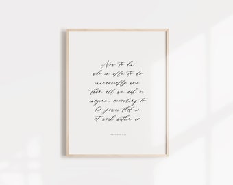 Ephesians 3:20 Bible Verse Wall Decor - Scripture Wall Art - 5x7, 8x10, 11x14, 16x20 Poster - Calligraphy - Printable