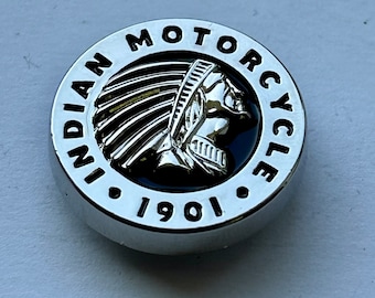 Indian Motorcycle License plate bolts - Indian seat bolt - Indian Motorcycle decorative bolt cover - Indian logo custom bolt - price is each